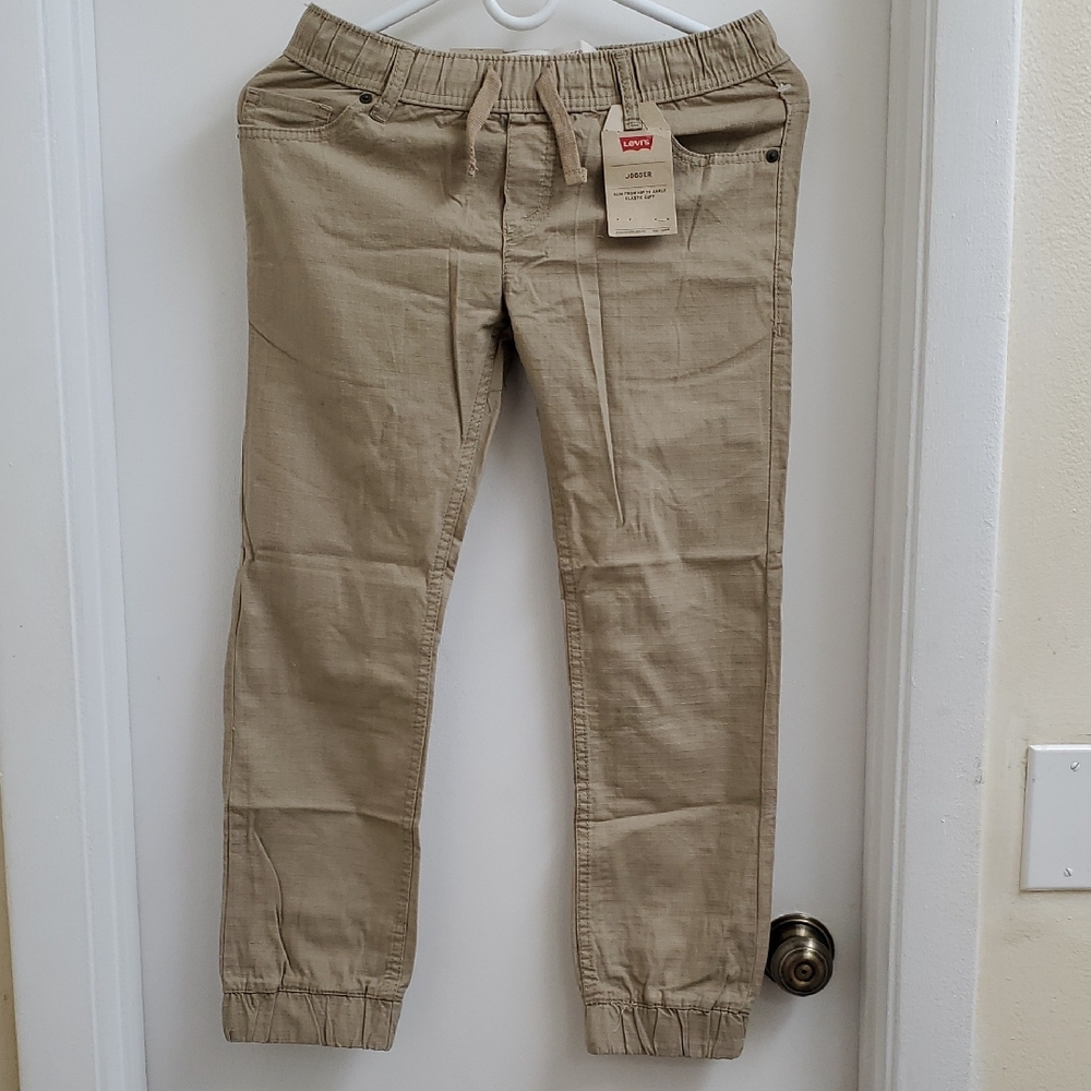 New With Tags Levi's Khaki Jogger Pants Size Boys Small